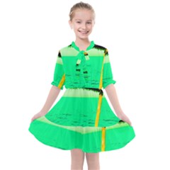 Pop Art Beach Umbrella  Kids  All Frills Chiffon Dress by essentialimage