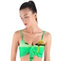 Pop Art Beach Umbrella  Woven Tie Front Bralet View1