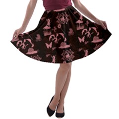 Cute Fairytale Patternfairytalepattern A-line Skater Skirt by FantasyWorld7