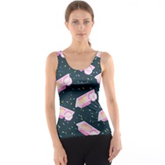 Dunkaroos Funfetti Print Dark Blue 1 Tank Top by elizabethjonesstyling