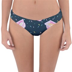 Dunkaroos Funfetti Print Dark Blue 1 Reversible Hipster Bikini Bottoms by elizabethjonesstyling