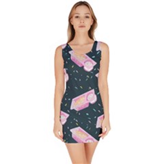 Dunkaroos Funfetti Print Dark Blue 1 Bodycon Dress