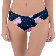 Dunkaroos Funfetti Print Dark Blue 1 Reversible Classic Bikini Bottoms by elizabethjonesstyling