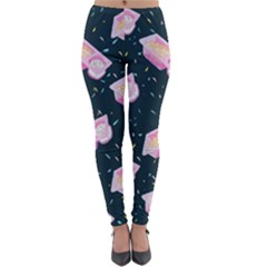 Dunkaroos Funfetti Print Dark Blue 1 Lightweight Velour Leggings by elizabethjonesstyling