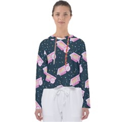 Dunkaroos Funfetti Print Dark Blue 1 Women s Slouchy Sweat