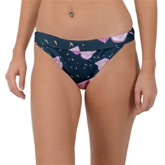 Dunkaroos Funfetti Print Dark Blue 1 Band Bikini Bottom by elizabethjonesstyling