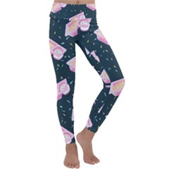 Dunkaroos Funfetti Print Dark Blue 1 Kids  Lightweight Velour Classic Yoga Leggings by elizabethjonesstyling