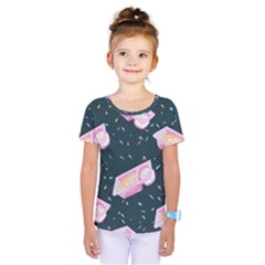 Dunkaroos Funfetti Print Dark Blue 1 Kids  One Piece Tee