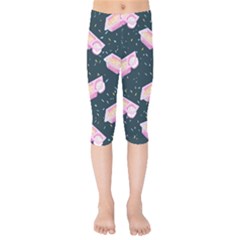 Dunkaroos Funfetti Print Dark Blue 1 Kids  Capri Leggings  by elizabethjonesstyling