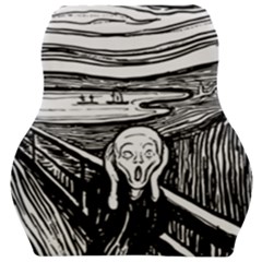 The Scream Edvard Munch 1893 Original Lithography Black And White Engraving Car Seat Velour Cushion  by snek