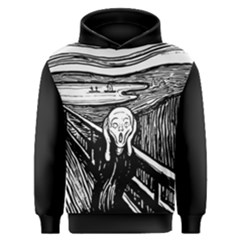 The Scream Edvard Munch 1893 Original Lithography Black And White Engraving Men s Overhead Hoodie by snek