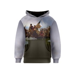 George Washington Crossing Of The Delaware River Continental Army 1776 American Revolutionary War Original Painting Kids  Pullover Hoodie by snek