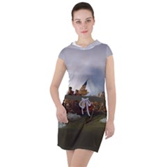 George Washington Crossing Of The Delaware River Continental Army 1776 American Revolutionary War Original Painting Drawstring Hooded Dress