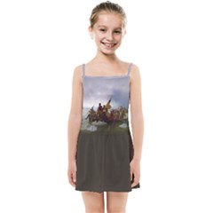 George Washington Crossing Of The Delaware River Continental Army 1776 American Revolutionary War Original Painting Kids  Summer Sun Dress by snek