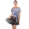 George Washington crossing of the Delaware River Continental Army 1776 American Revolutionary War ORIGINAL PAINTING Off Shoulder Velour Dress View1