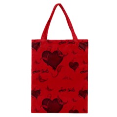 Wonderful Pattern Of Hearts Classic Tote Bag by FantasyWorld7