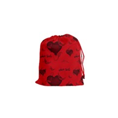 Wonderful Pattern Of Hearts Drawstring Pouch (xs) by FantasyWorld7