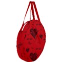 Wonderful Pattern Of Hearts Giant Round Zipper Tote View3