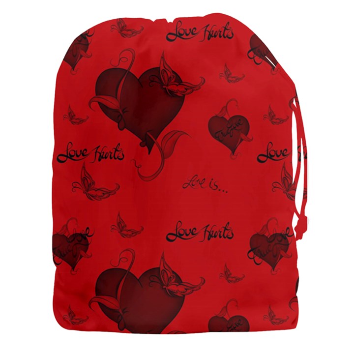 Wonderful Pattern Of Hearts Drawstring Pouch (3XL)