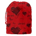 Wonderful Pattern Of Hearts Drawstring Pouch (3XL) View2