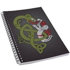 Pepe The Frog Rare Celtic Viking Norse Dragon Pattern Deus Vult Medieval Wojak Crusader 5 5  X 8 5  Notebook by snek