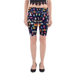 Cartoon Insect Bug Yoga Cropped Leggings by trulycreative