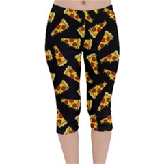 Pizza Doodle Velvet Capri Leggings 