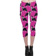 Cute Border Collie Dog Capri Leggings  by trulycreative