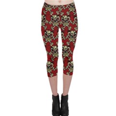 Crazy Skull Capri Leggings  by trulycreative