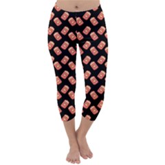 Popcorn Black Capri Winter Leggings 