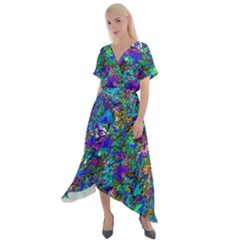 Ab 54 Cross Front Sharkbite Hem Maxi Dress