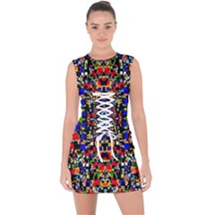 Ab 55 Lace Up Front Bodycon Dress