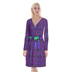 Ab 56 1 Long Sleeve Velvet Front Wrap Dress by ArtworkByPatrick