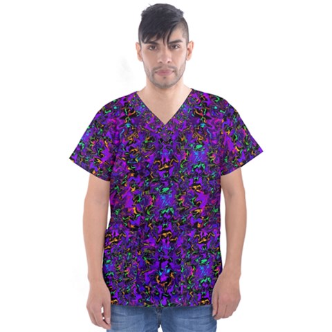 Ab 56 1 Men s V-neck Scrub Top by ArtworkByPatrick