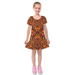 Ab 57 Kids  Short Sleeve Velvet Dress by ArtworkByPatrick