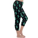 Cute Cactus Black Capri Winter Leggings  View3