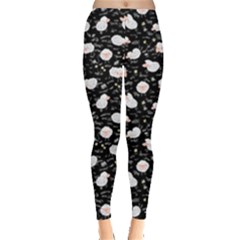 Cute Cartoon Sheep Black Leggings  by trulycreative