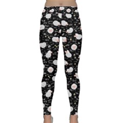 Cute Cartoon Sheep Black Classic Yoga Leggings by trulycreative