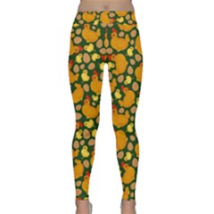 Hen Chick Chicken Green Classic Yoga Leggings by trulycreative