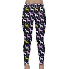 Funny Schnauzer Dog And Bone Classic Yoga Leggings by trulycreative