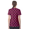 Red Black Abstract Pattern Women s Sport Mesh Tee View2