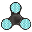 Teal White  Abstract Pattern Finger Spinner View1