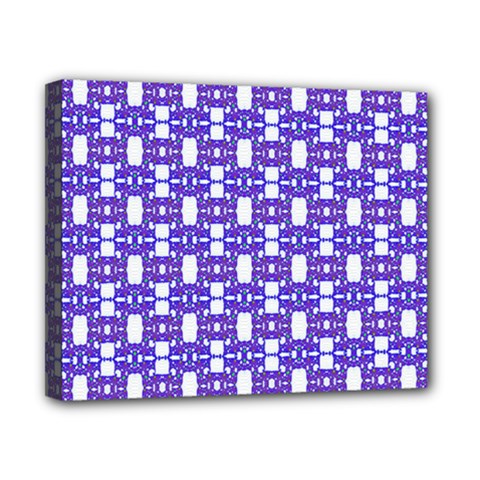 Purple  White  Abstract Pattern Canvas 10  X 8  (stretched) by BrightVibesDesign