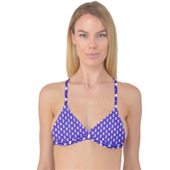 Purple  White  Abstract Pattern Reversible Tri Bikini Top by BrightVibesDesign