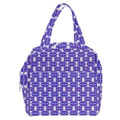 Purple  White  Abstract Pattern Boxy Hand Bag