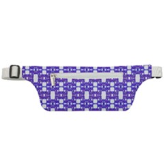 Purple  White  Abstract Pattern Active Waist Bag