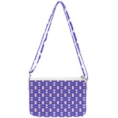 Purple  White  Abstract Pattern Double Gusset Crossbody Bag