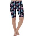 Funny Cartoon Cat Skull Cropped Leggings  View1