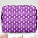 Pink  White  Abstract Pattern Make Up Pouch (Large) View1