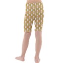 Yellow  White  Abstract Pattern Kids  Mid Length Swim Shorts View2